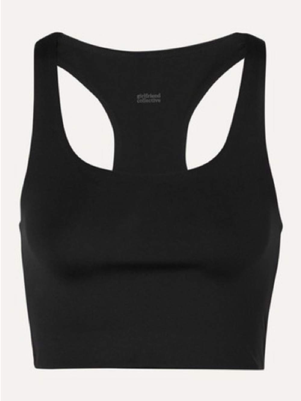 Girlfriend Collective Paloma Longline Scoop Neck sports bra in black small